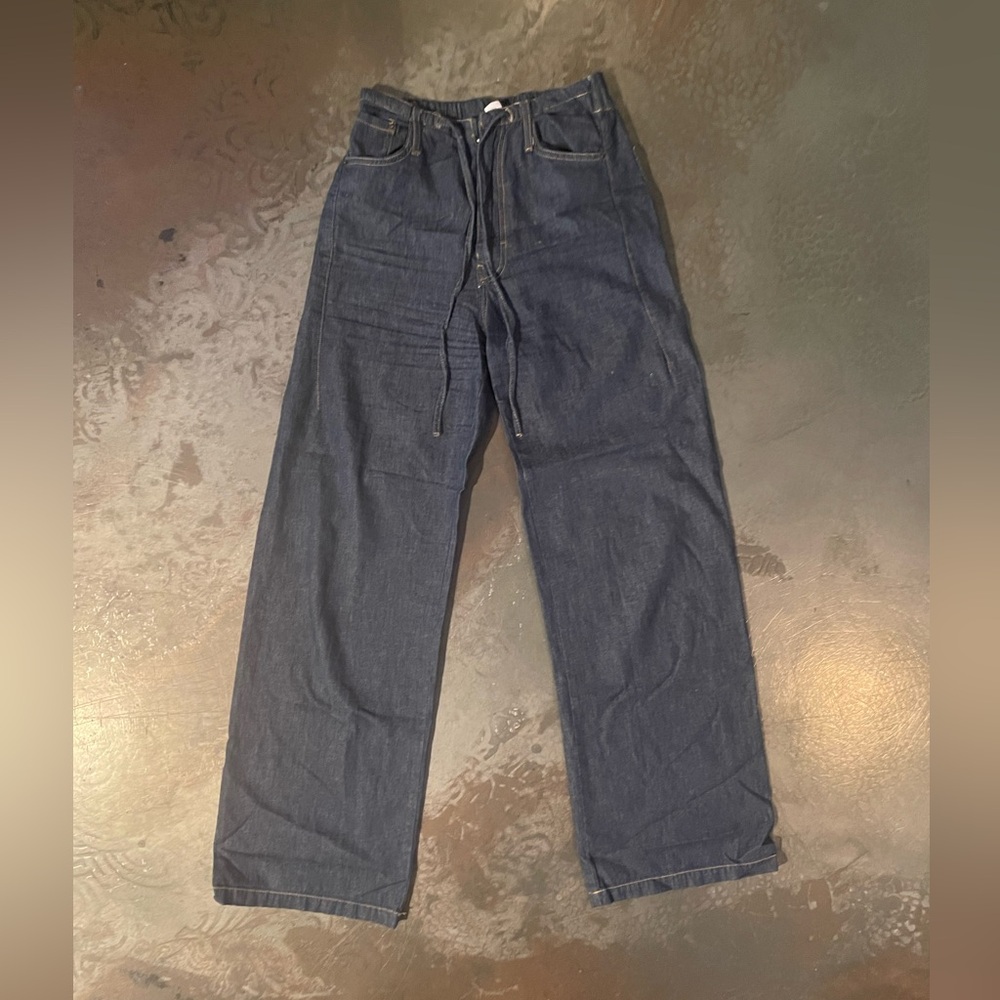 Zara Women’s Dark Blue Relaxed Jeans 100% Cotton - Picture 3 of 6